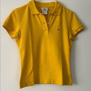 Lacoste Women's Short Sleeve Yellow Polo
